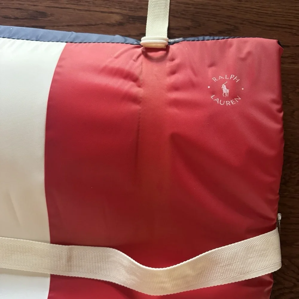 VTG Polo Ralph Lauren Padded Camping Outdoor Beach Roll-up Mat Cushioned Strap